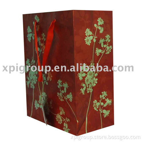 design paper bag of good quality and elegant outlook/hot stamping/luxury printing bags made of good quality coated paper